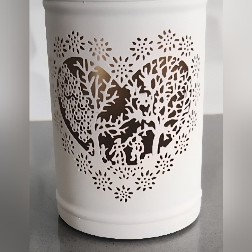 Lantern milk jug "Les Amoureaux" ("The Lovers"), mini, white, candle votive hold